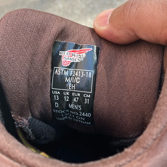 Red Wing Traction Tred Lite Work Boots Mens Size 13 D Brown Waterproof - Picture 12 of 16